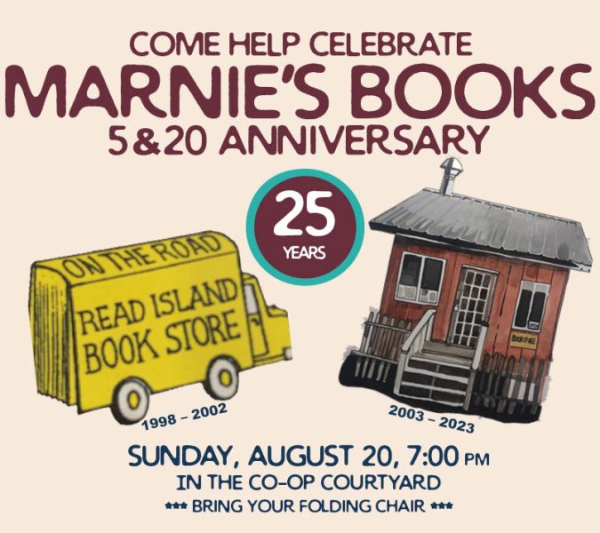 Marnie’s Books 25th! – August 20